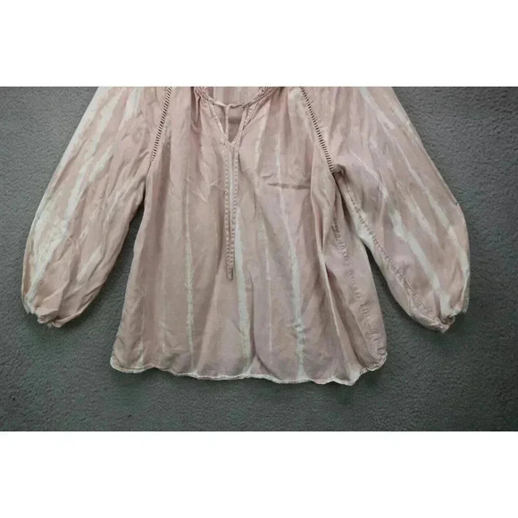 Knox Rose 3/4 Balloon Sleeves Blouse-Size XL-Boho-Tie Dye-Lyocell - Picture 3 of 8